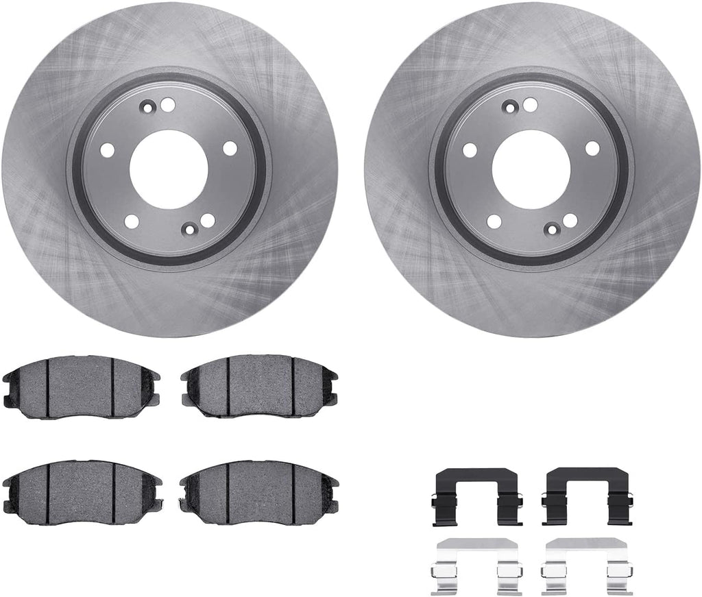 Front Brake Rotors with 5000 Advanced Brake Pads Includes Hardware 6512-03211