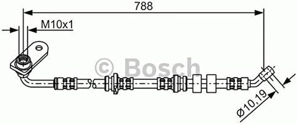 Brake Hose 755Mm Front Left SUZUKI GRAND 1987476934