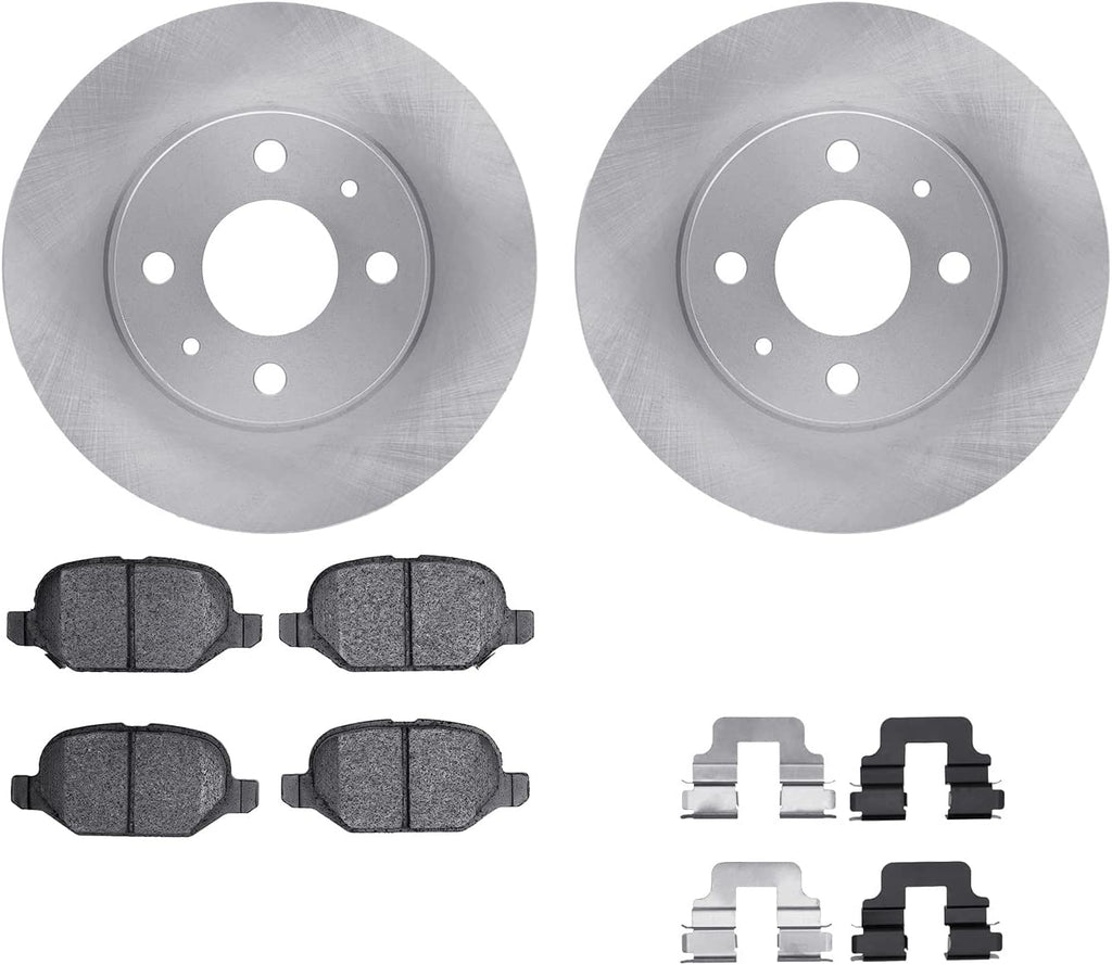 Rear Brake Rotors with 5000 Advanced Brake Pads Includes Hardware 6512-07018