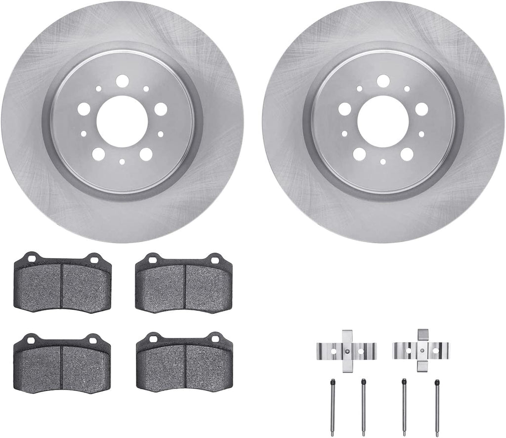 Rear Brake Rotors with 5000 Advanced Brake Pads Includes Hardware 6512-27223
