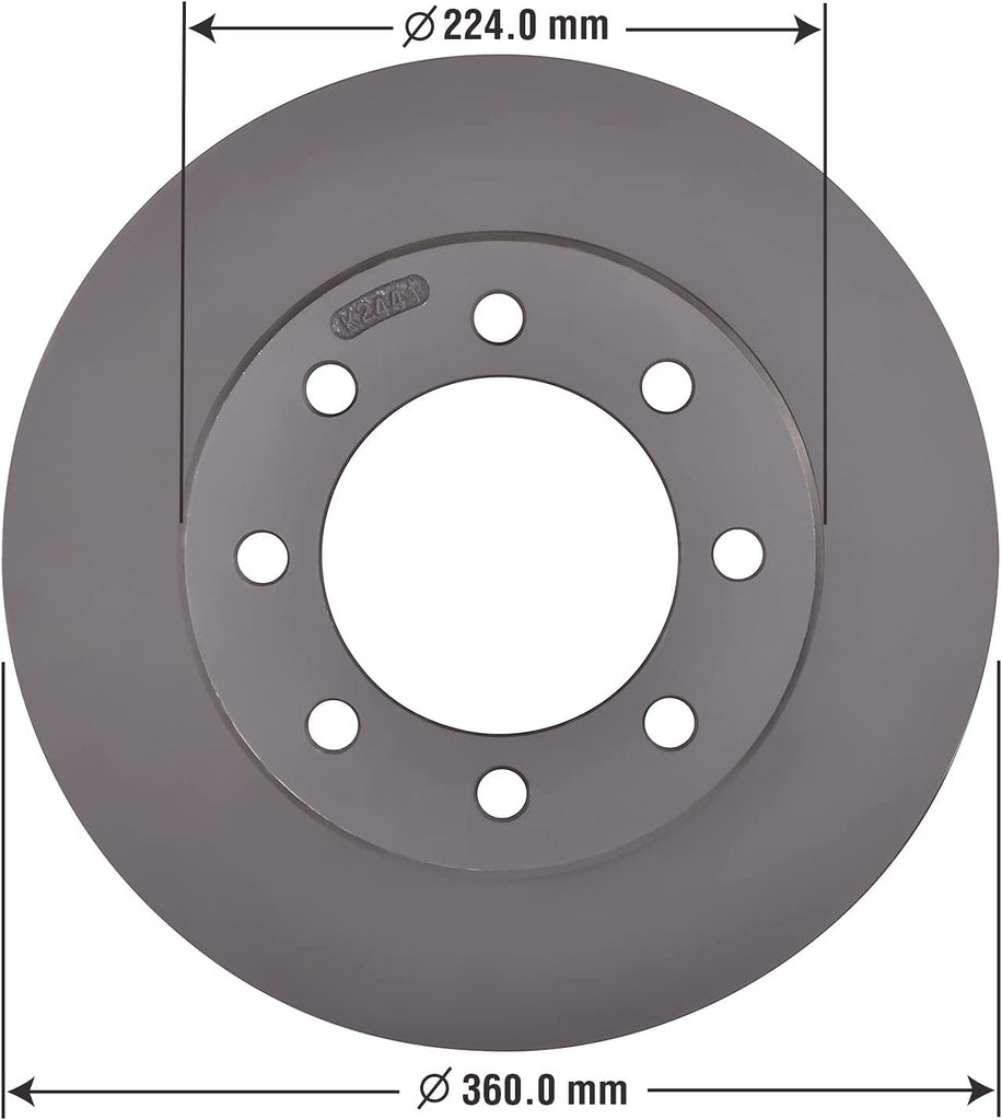 Front Brake Rotors & Carbon-Ceramic Pads Kit for Dodge Ram 2500 3500 Ram 1500