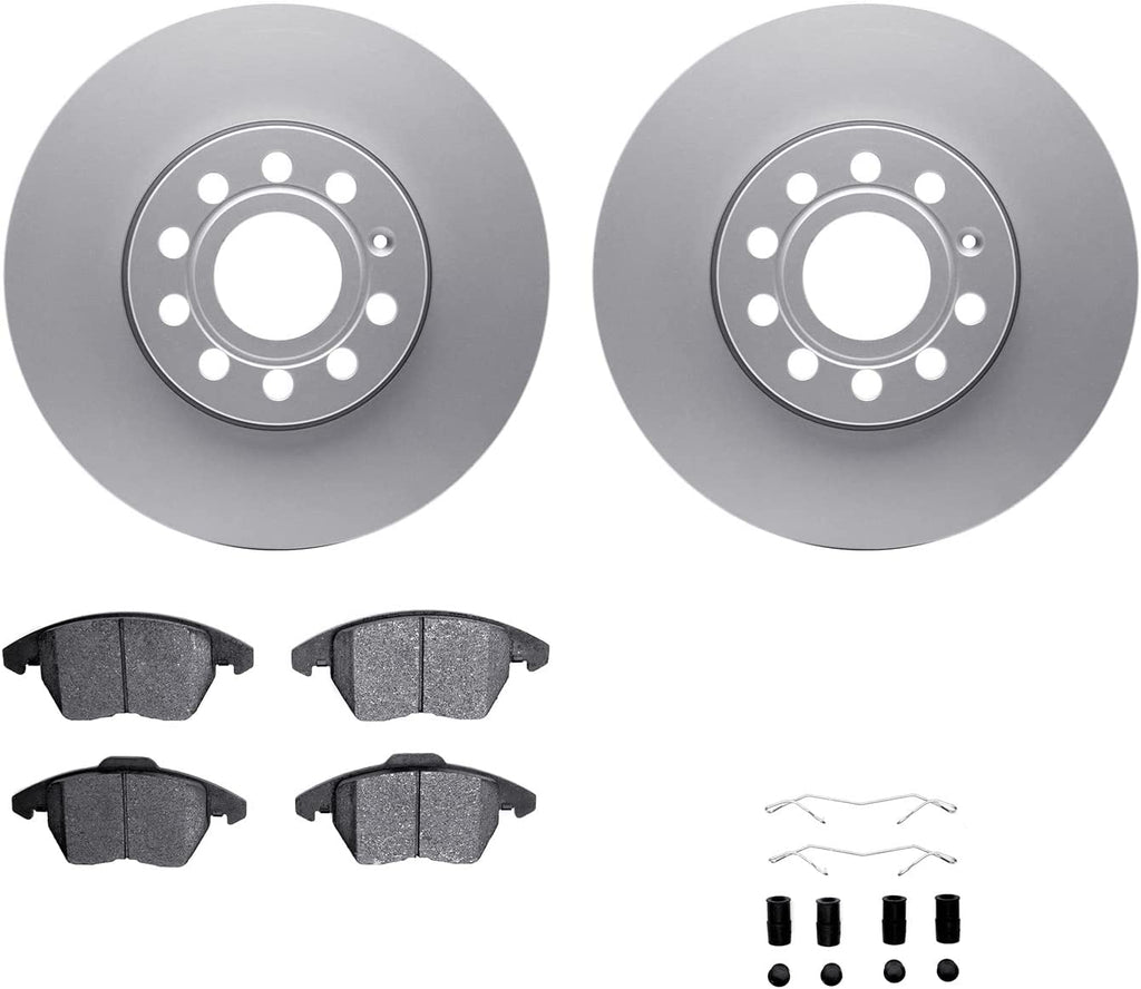 Front Geospec Brake Rotors with 5000 Advanced Brake Pads Includes Hardware 4512-74116