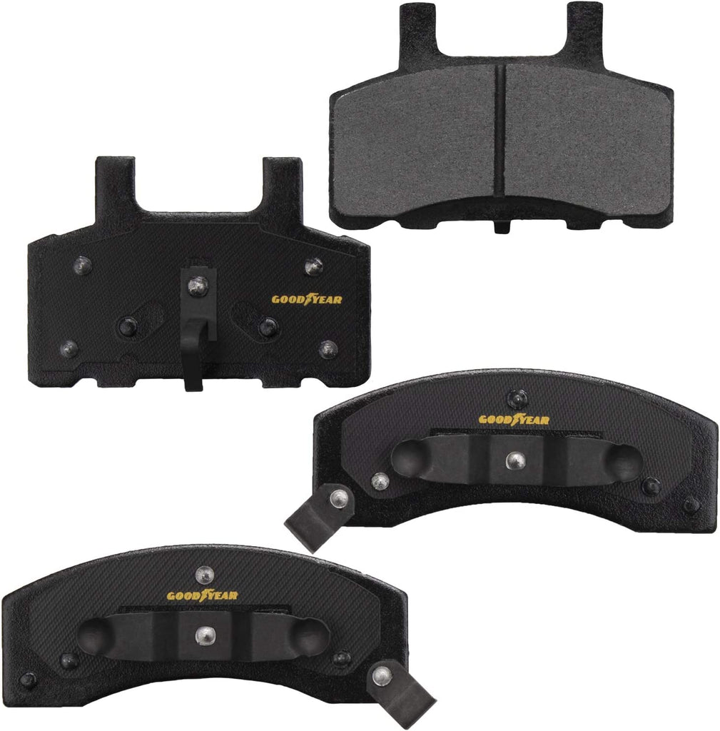 GYD370 Carbon Ceramic Automotive Front Disc Brake Pads Set Vehicle Replacement Part for Chevrolet C1500, C2500, C2500 Suburban & More