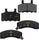GYD370 Carbon Ceramic Automotive Front Disc Brake Pads Set Vehicle Replacement Part for Chevrolet C1500, C2500, C2500 Suburban & More