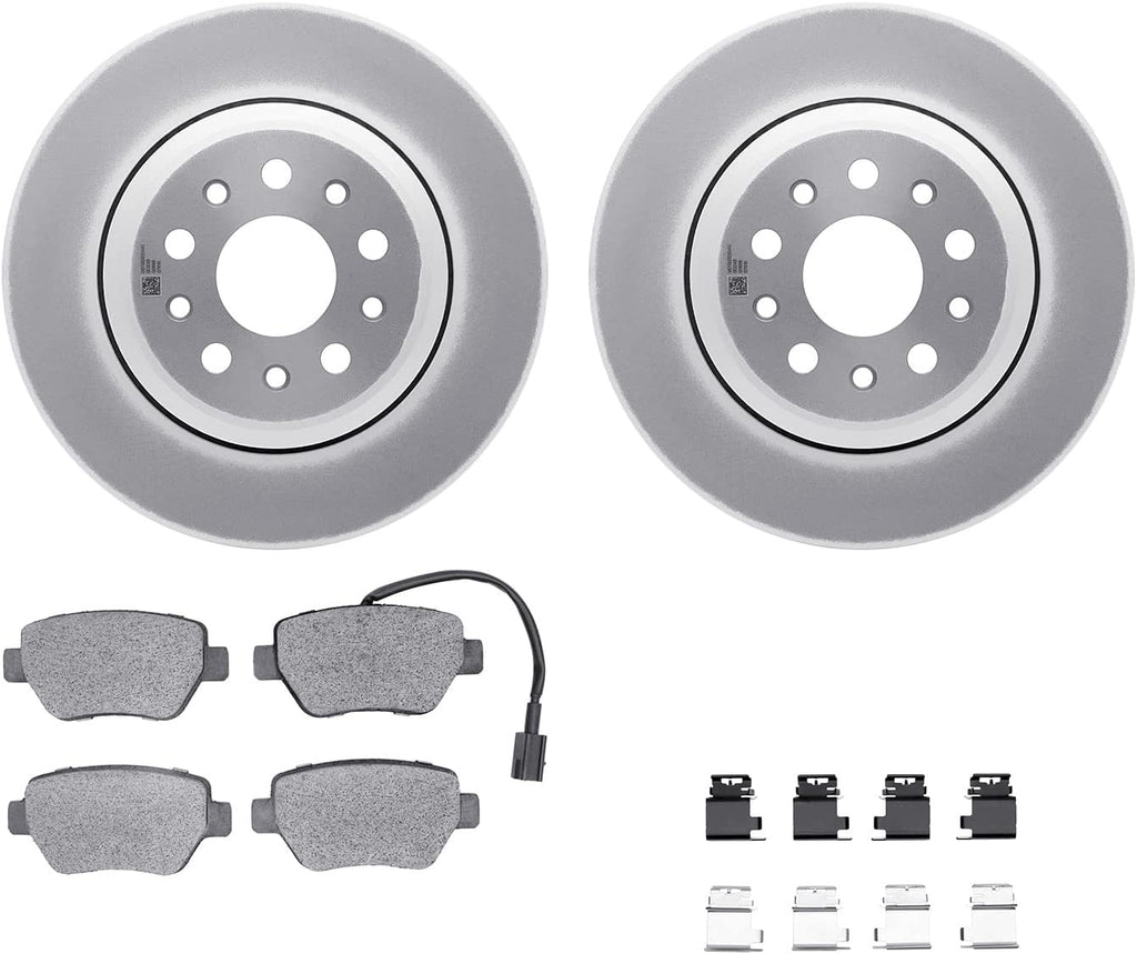 Rear Geospec Brake Rotors with 5000 Advanced Brake Pads Includes Hardware 4512-79005