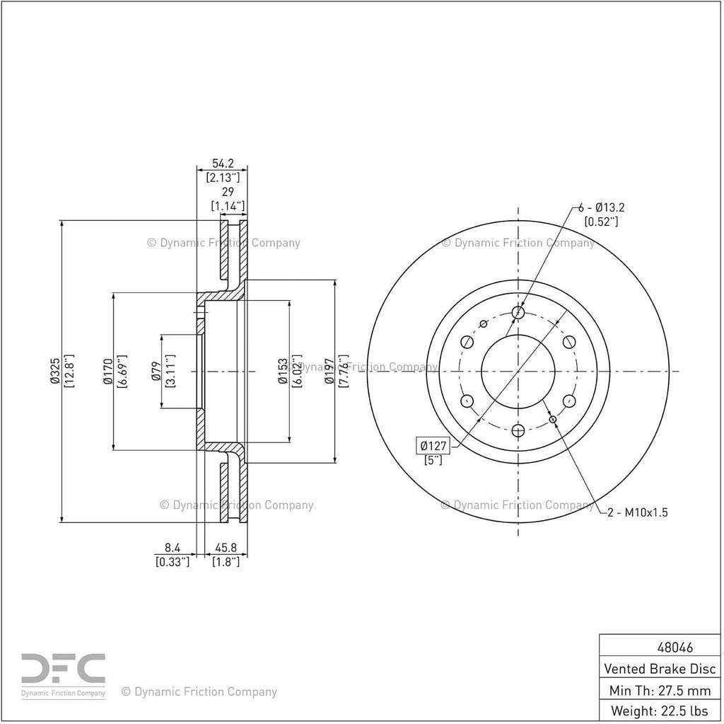 Front  Disc Brake Rotor 600-48046 (1)