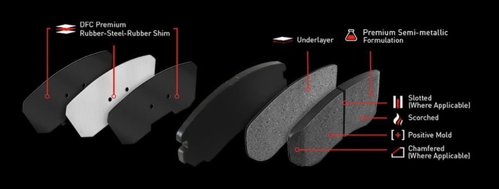 3000 Semi-Metallic Brake Pads 1311-1107-00-Front Set