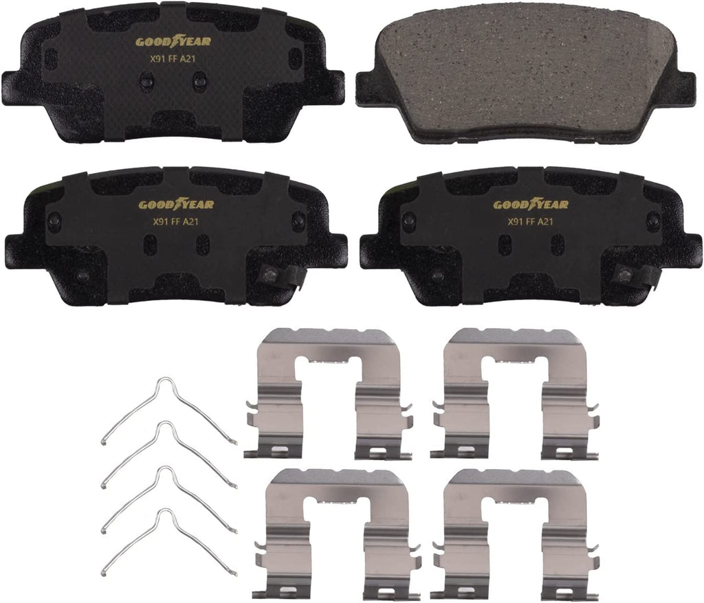 Premium Rear Brake Pads for Genesis G70 Hyundai Santa Fe XL Kia Sorento D1816
