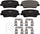 Premium Rear Brake Pads for Genesis G70 Hyundai Santa Fe XL Kia Sorento D1816