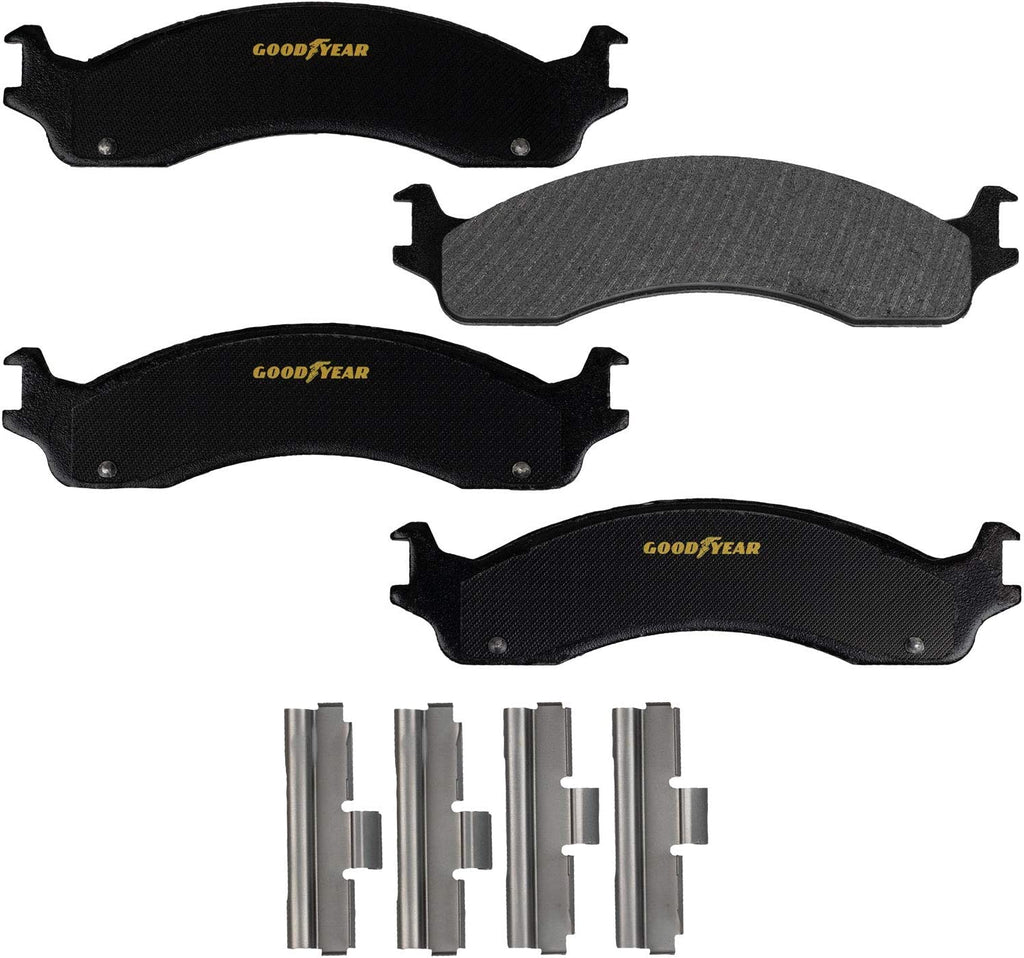 GYD655 Carbon Ceramic Automotive Front Disc Brake Pads Set Vehicle Replacement Part for Dodge Ram, Ford E-250, Econline Club Wagon
