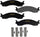 GYD655 Carbon Ceramic Automotive Front Disc Brake Pads Set Vehicle Replacement Part for Dodge Ram, Ford E-250, Econline Club Wagon