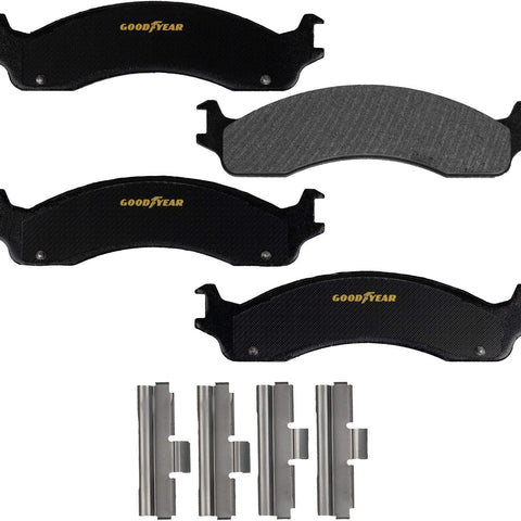 GYD655 Carbon Ceramic Automotive Front Disc Brake Pads Set Vehicle Replacement Part for Dodge Ram, Ford E-250, Econline Club Wagon