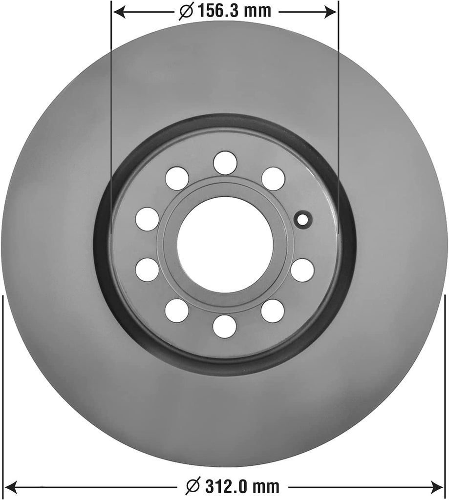 Front Brake Rotors & Ceramic Pads for Audi Q3 Quattro Volkswagen Tiguan Limited