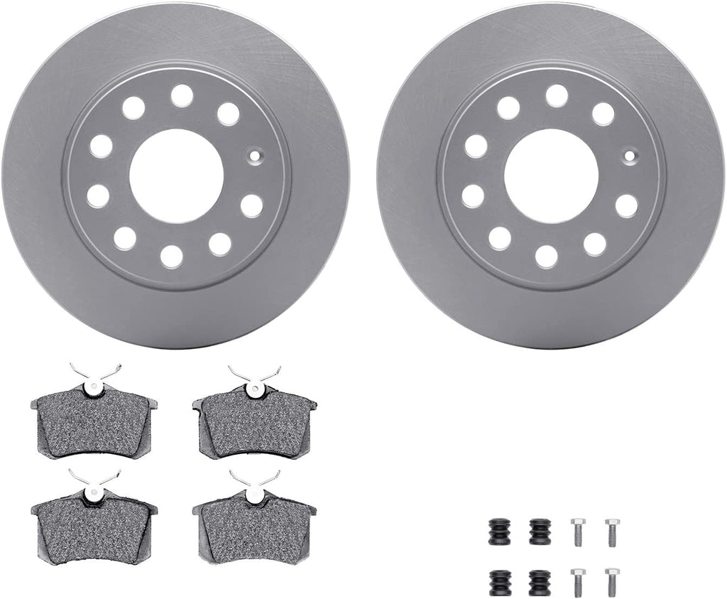 Rear Geospec Brake Rotors with 5000 Advanced Brake Pads Includes Hardware 4512-74137
