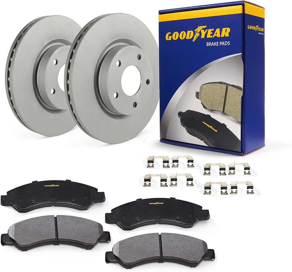 Front Brake Rotors & Carbon-Ceramic Pads Kit for Acura MDX RLX ZDX Honda Pilot