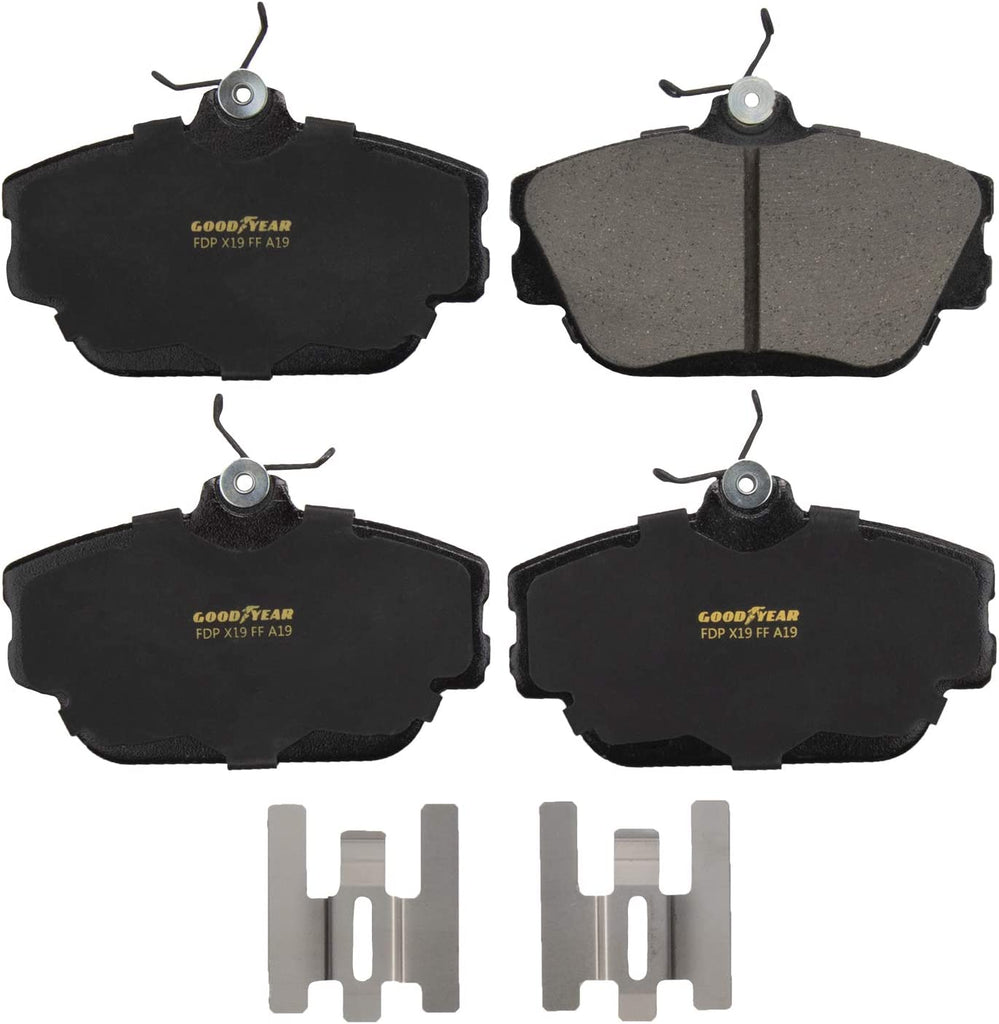 GYD598 Ceramic Automotive Front Disc Brake Pads Set Vehicle Replacement Part for Ford Taurus, Thunderbird, Lincoln Continental, & More