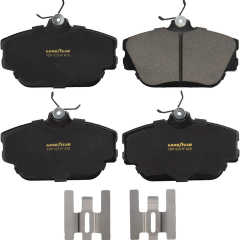 GYD598 Ceramic Automotive Front Disc Brake Pads Set Vehicle Replacement Part for Ford Taurus, Thunderbird, Lincoln Continental, & More