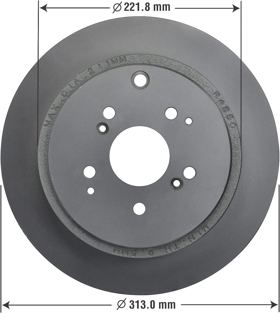 Rear Brake Rotors & Carbon-Ceramic Pads Kit for Acura MDX Honda Pilot Goodyear