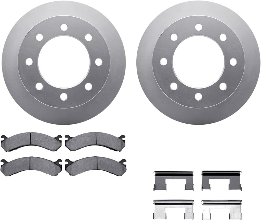 Rear Geospec Brake Rotors with 5000 Advanced Brake Pads Includes Hardware 4512-48118