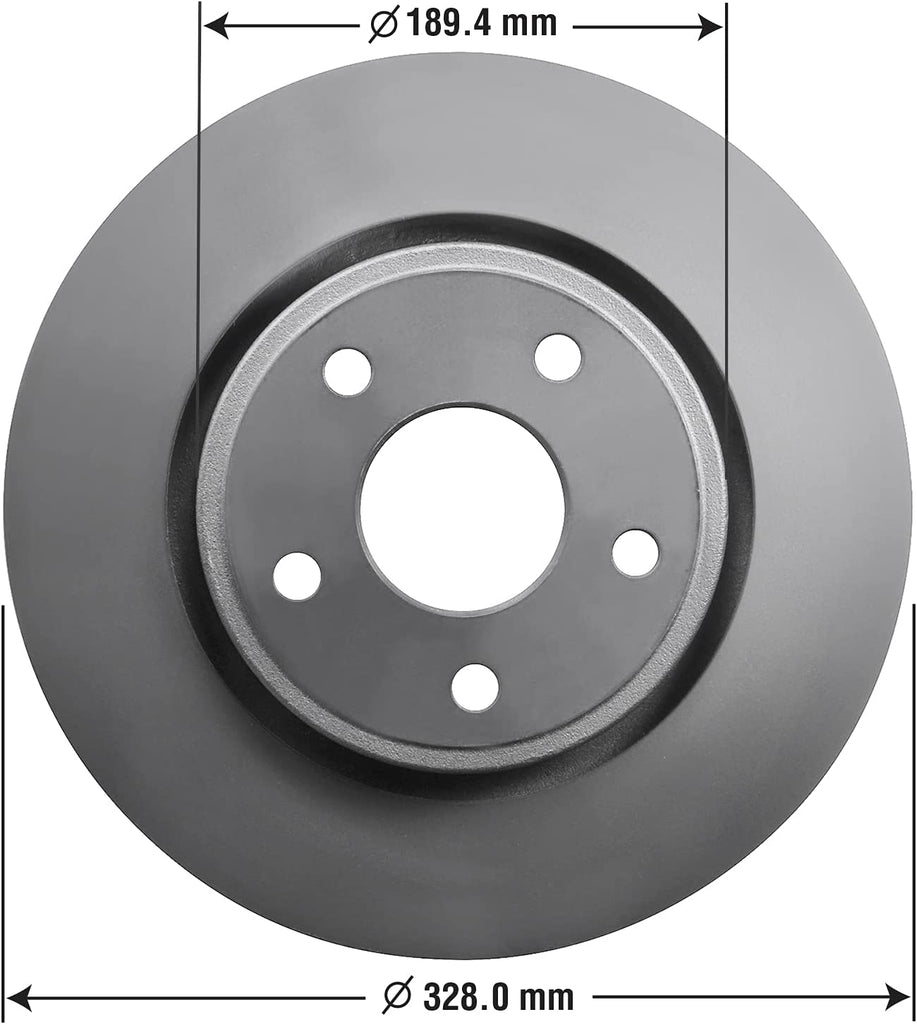 Front Brake Rotors Carbon-Ceramic Pads Kit for 2006-2010 Jeep Commander Goodyear