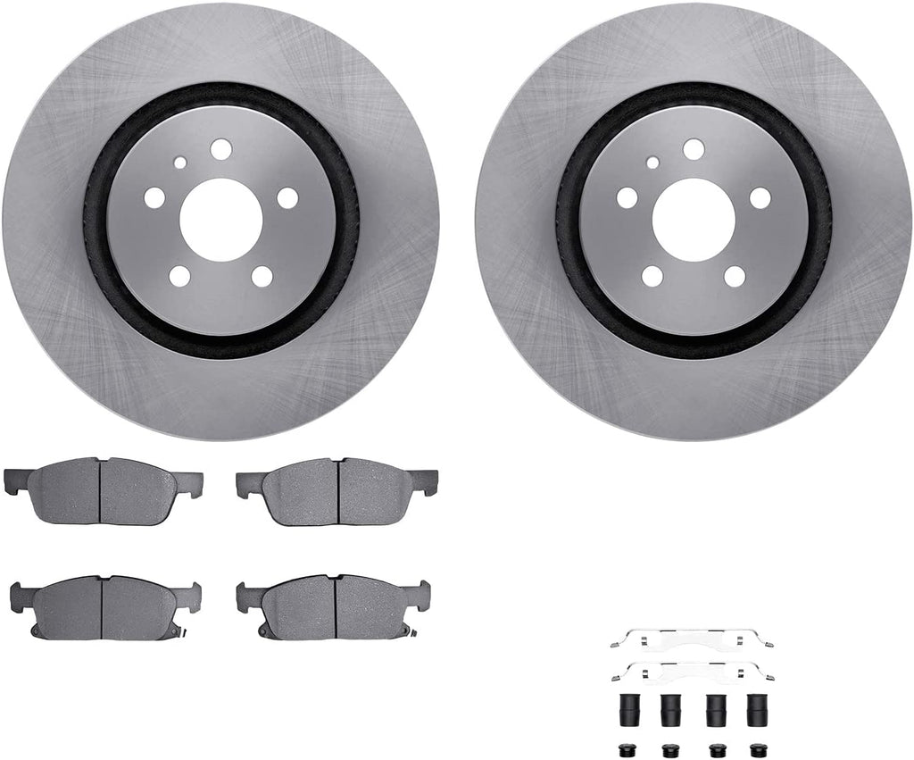 Front Brake Rotors with 5000 Advanced Brake Pads Includes Hardware 6512-55033