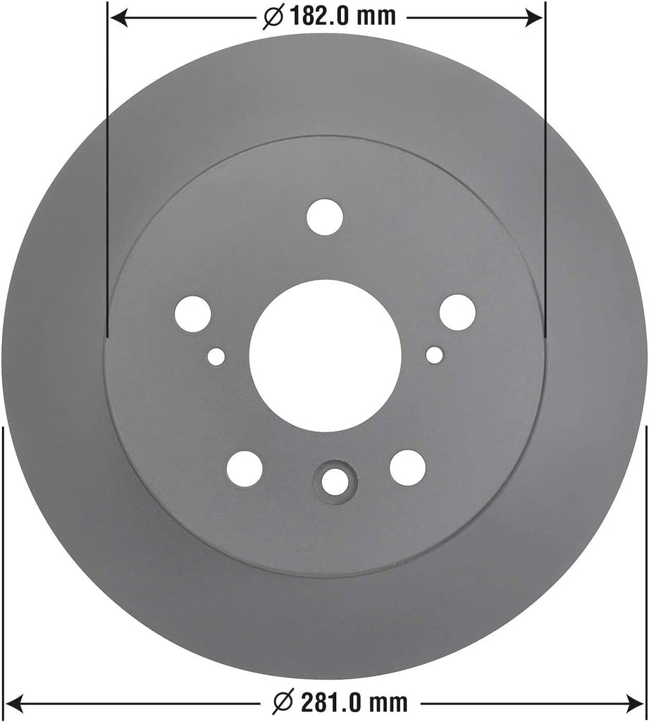 2126098GY Truck and SUV Premium Antiox Coated Rear Brake Rotor Automotive Vehicle Replacement Part for Lexus, Toyota Avalon, & Camry