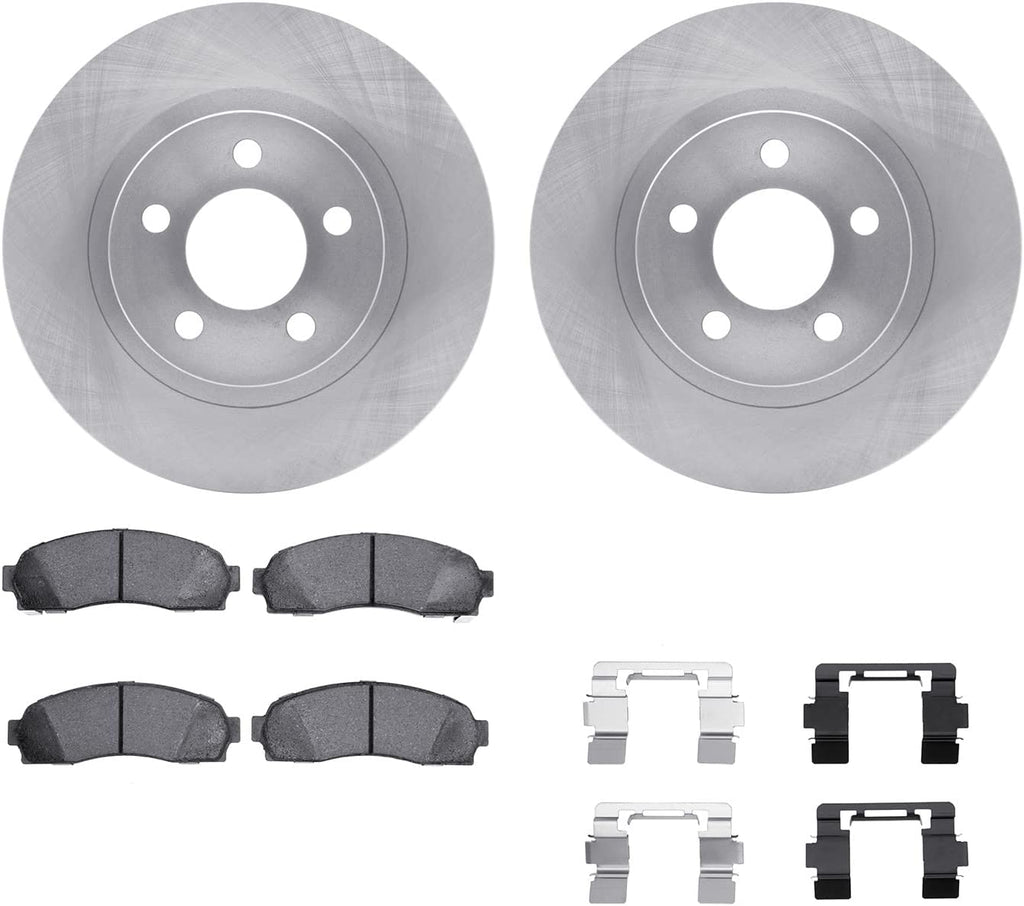 Front Brake Rotors with Heavy Duty Brake Pads Includes Hardware 6212-99482