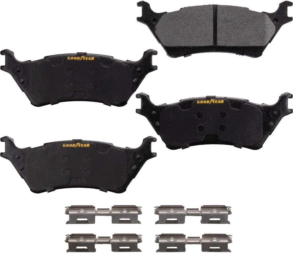 Brakes GYD1602 Truck and SUV Carbon Ceramic Rear Disc Brake Pads Set Vehicle Replacement Part for Ford F-150 2019-2012