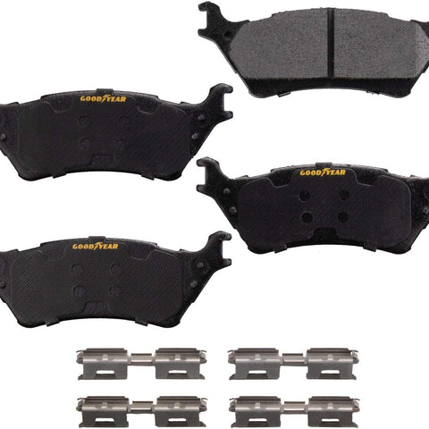 Brakes GYD1602 Truck and SUV Carbon Ceramic Rear Disc Brake Pads Set Vehicle Replacement Part for Ford F-150 2019-2012