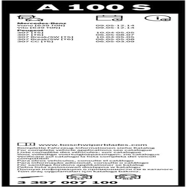 Aerotwin A100S Flat Wiper Blades, Length: 700Mm/650Mm — 1 Pair of Front Brushes