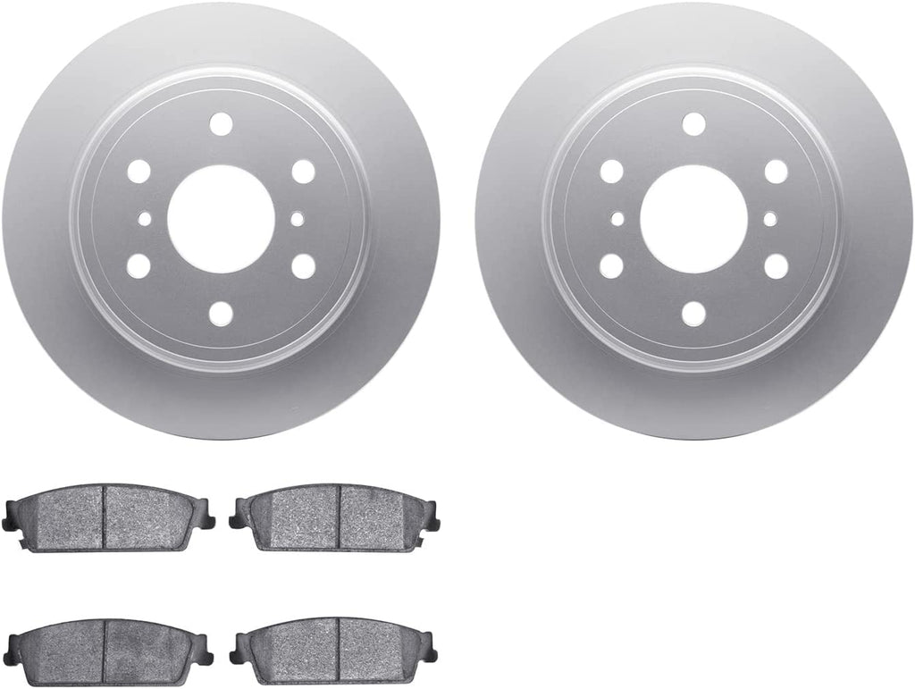 Rear Geospec Brake Rotors with Heavy Duty Brake Pads 4202-48017