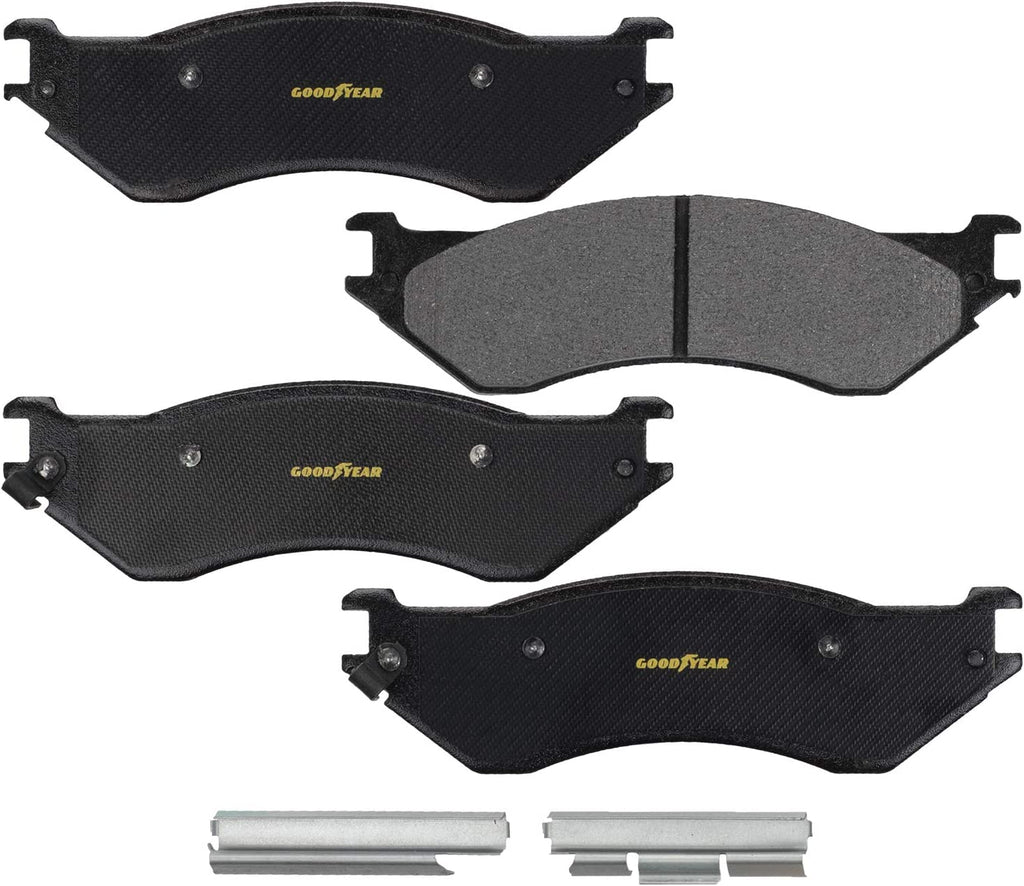 Rear Brake Rotors & Carbon-Ceramic Pads Kit for 2003-2008 Dodge Ram 2500 3500