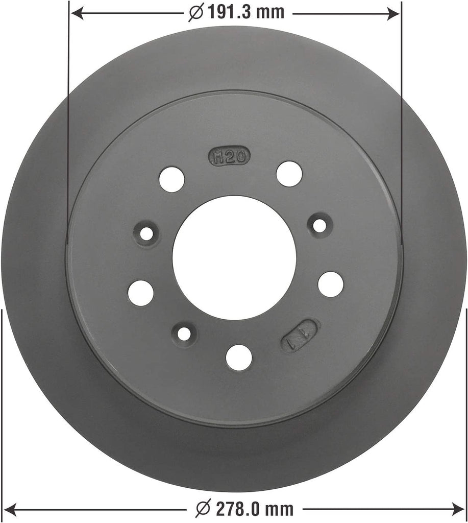 GYD698 Premium Ceramic Automotive Rear Disc Brake Pads Set and 2144064GY Premium Antiox Automotive Vehicle Front Brake Rotor (2 Pack)