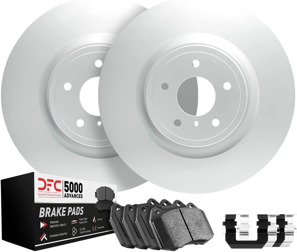Rear GEOMET Brake Rotors with 5000 Advanced Brake Pads Includes Hardware 9512-11026