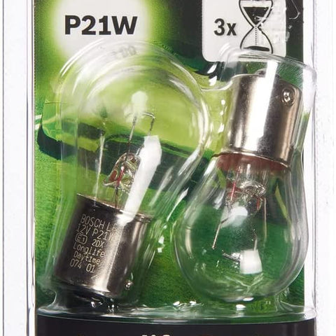 P21W (382) Longlife Daytime Car Light Bulbs - 12 V 21 W Ba15S - 2 Bulbs