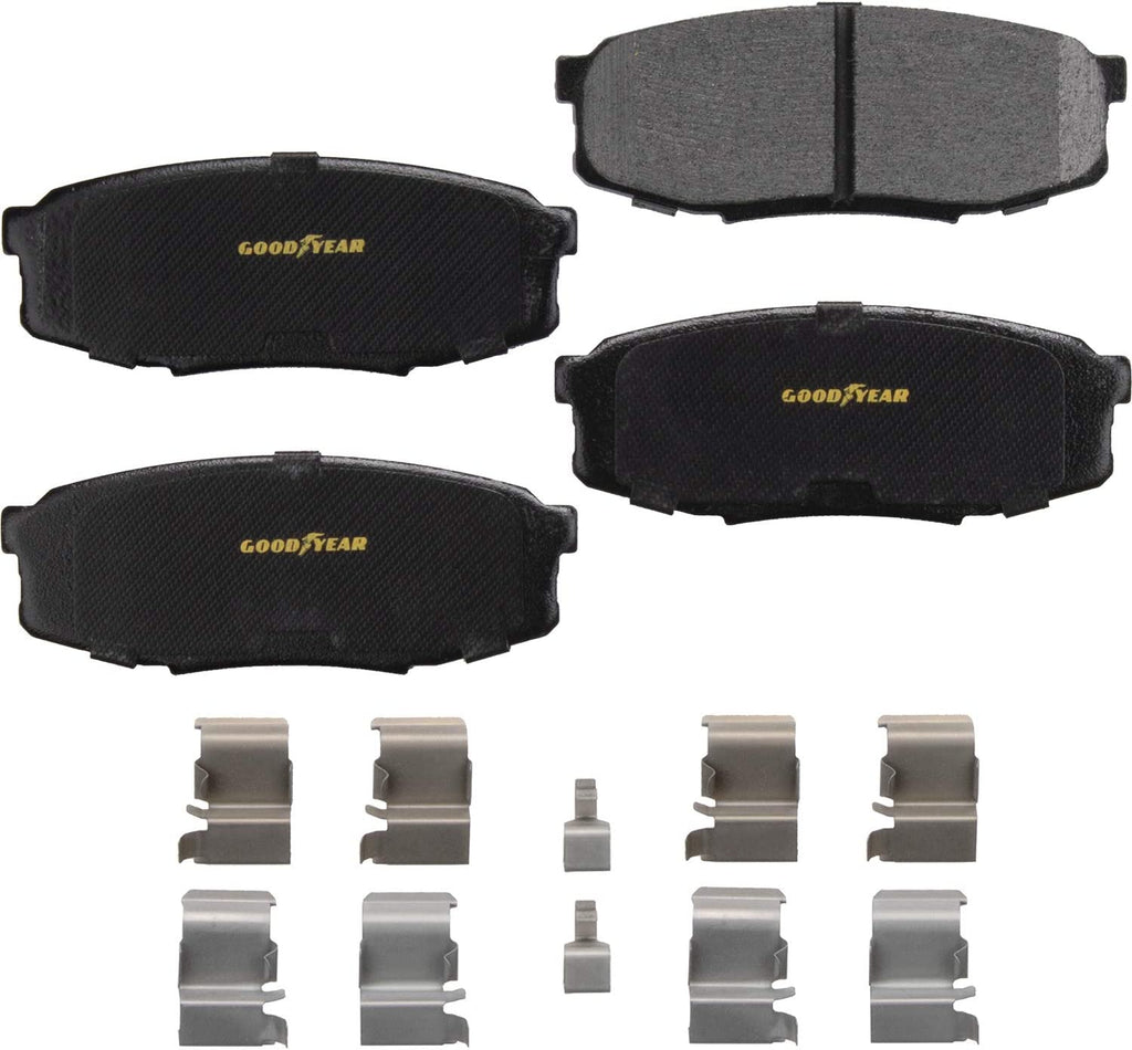 Rear Brake Rotors & Carbon-Ceramic Pads Kit for Lexus LX570 Toyota Tundra & More