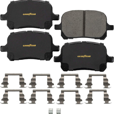 GYD707 Premium Ceramic Automotive Front Disc Brake Pads Set Vehicle Replacement Part for Lexus, Toyota Avalon, Camry, and Solara