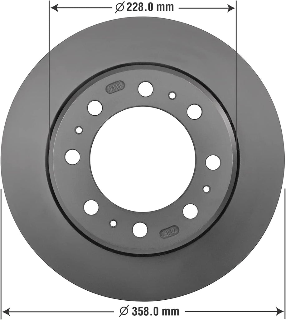 Rear Brake Rotors & Carbon-Ceramic Pads Kit for Dodge Ram 2500 3500 Ram 4000