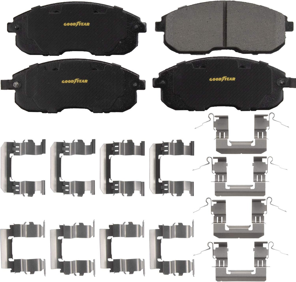 Front Brake Rotors Ceramic Pads Kit for Nissan Altima Maxima Goodyear PRK68814F