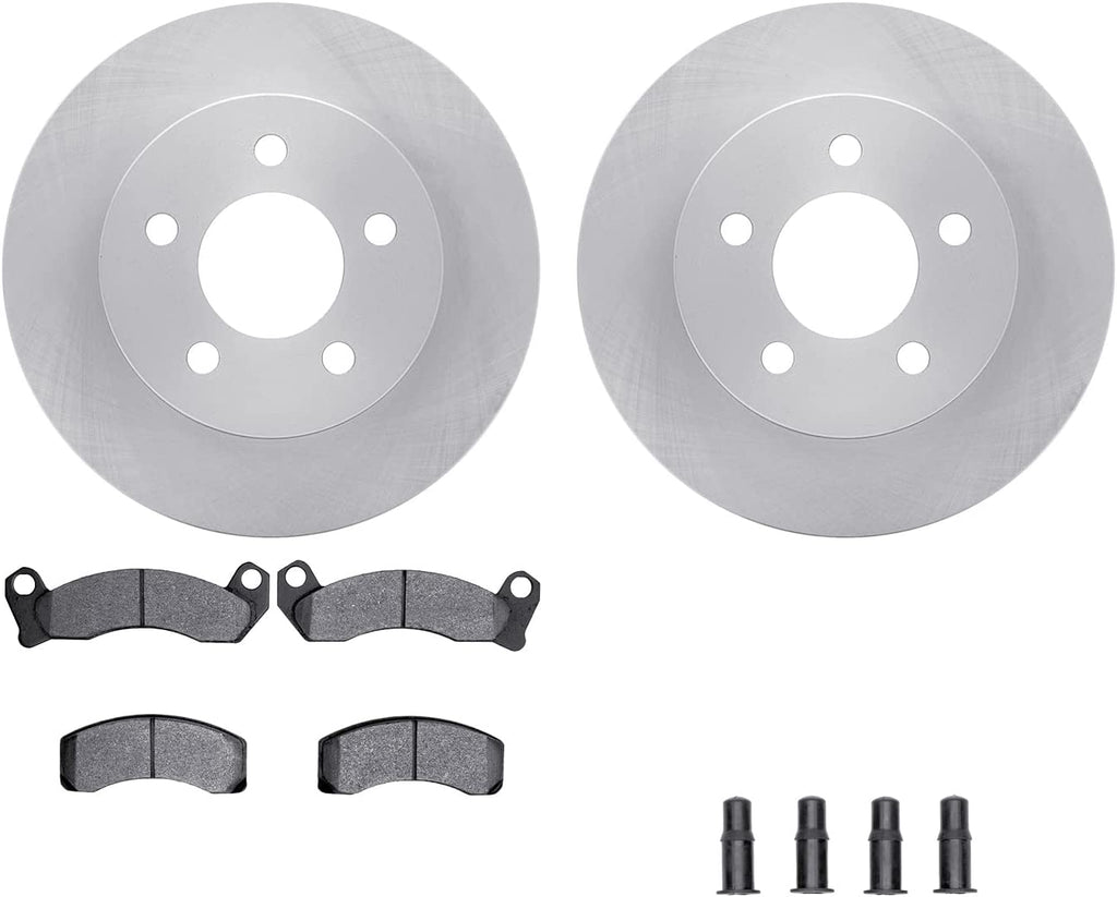 Front Brake Rotors with Heavy Duty Brake Pads Includes Hardware 6212-56043