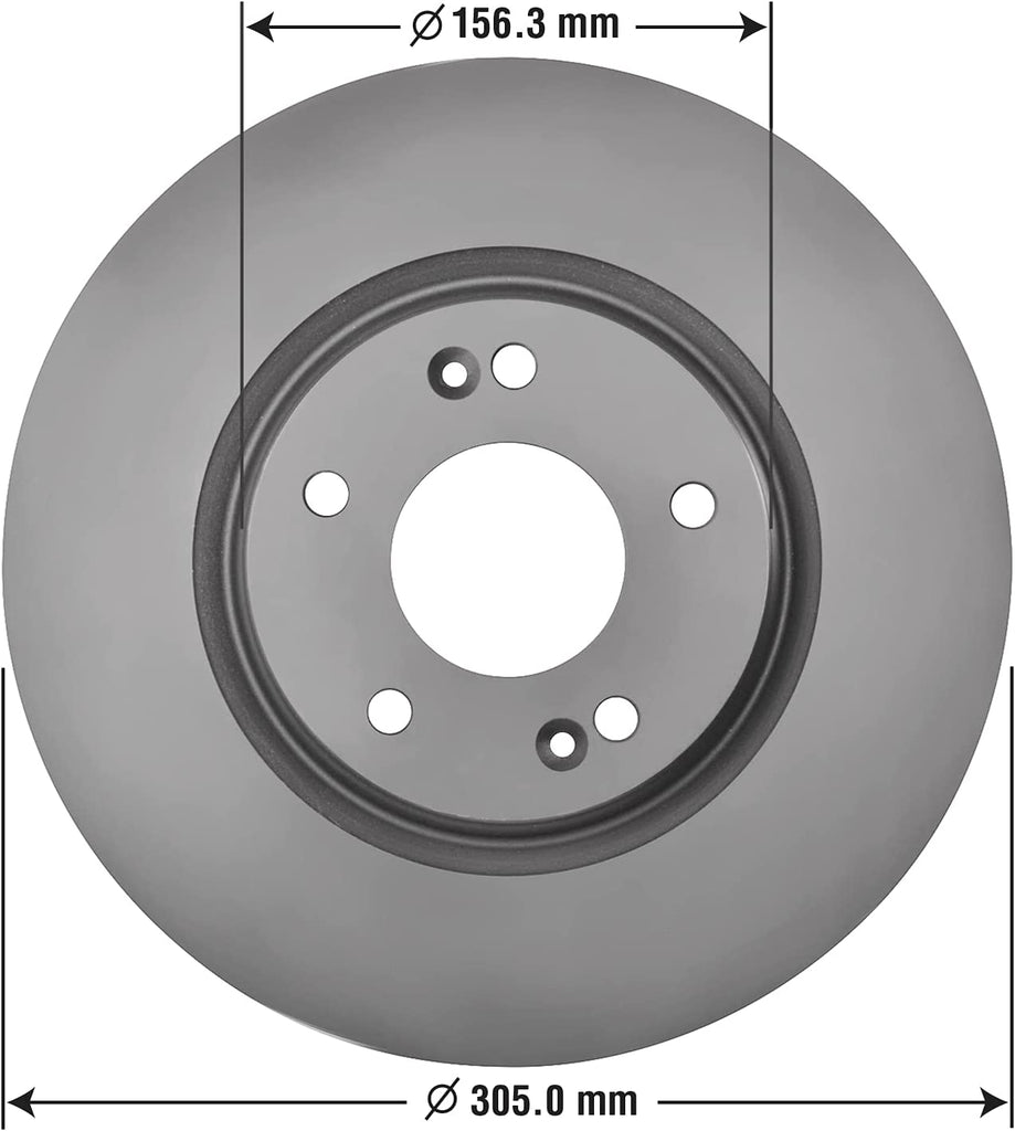 Front Brake Rotors & Ceramic Pads Kit for 2017-2020 Hyundai Elantra Goodyear