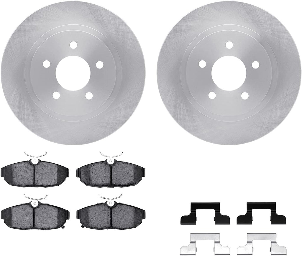 Rear Brake Rotors with 5000 Advanced Brake Pads Includes Hardware 6512-99048