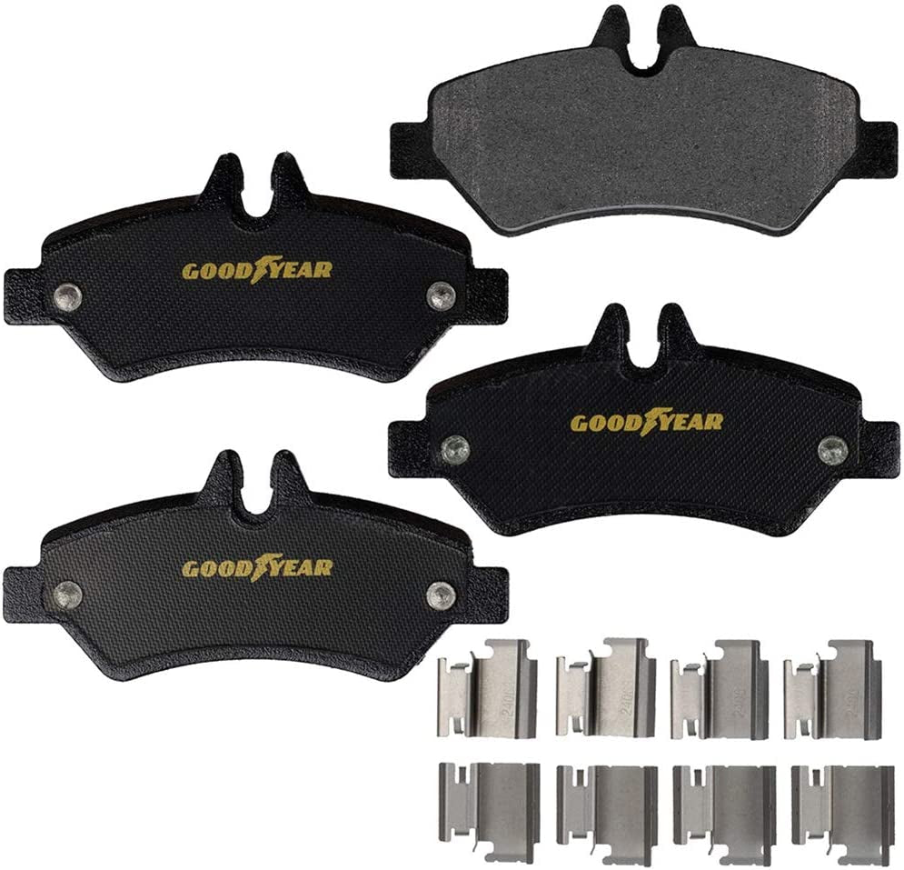 Brakes GYD1317 Truck & SUV Carbon Ceramic Rear Disc Brake Pads Set Vehicle Replacement Part for Dodge Sprinter, Freightliner Sprinter & More
