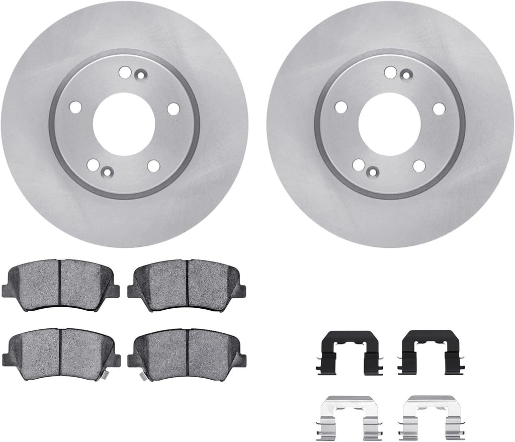Front Brake Rotors with 5000 Advanced Brake Pads Includes Hardware 6512-03338
