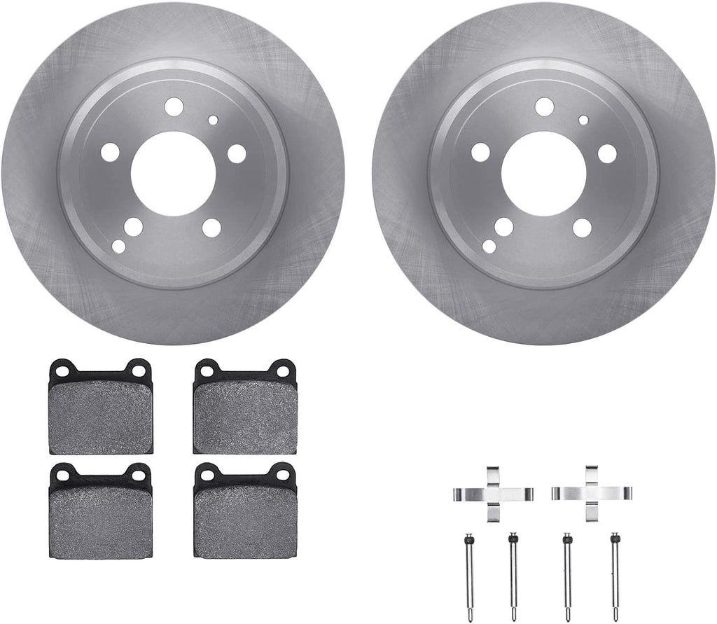 Rear Brake Rotors with 5000 Advanced Brake Pads Includes Hardware 6512-27178