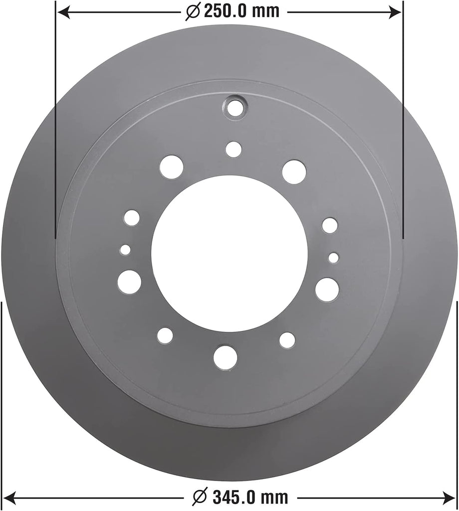Rear Brake Rotors & Carbon-Ceramic Pads Kit for Lexus LX570 Toyota Tundra & More