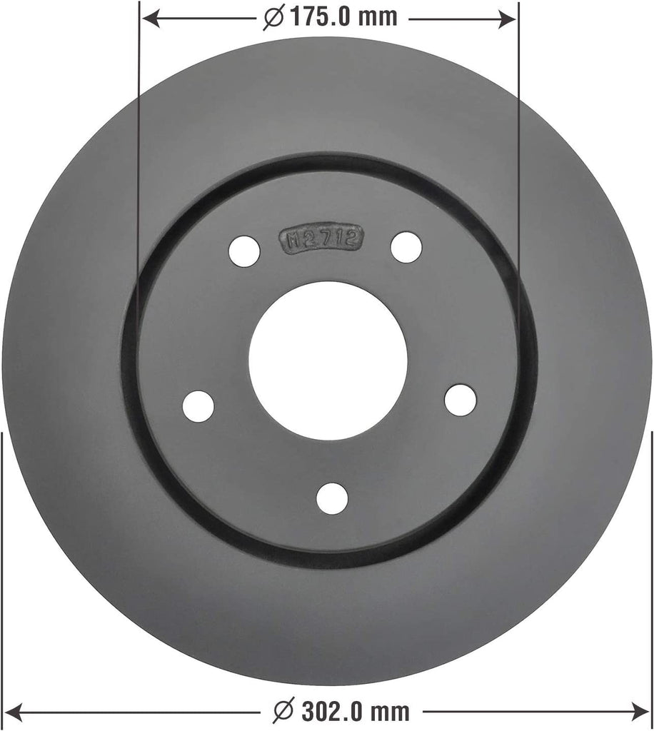 Front Brake Rotors & Ceramic Pads Kit for Chrysler Dodge Vans Goodyear PRK39648F