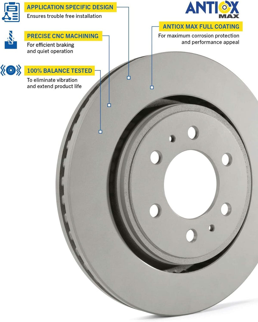 Front Brake Rotors & Ceramic Pads for Buick Lacrosse Regal Chevy Malibu Limited