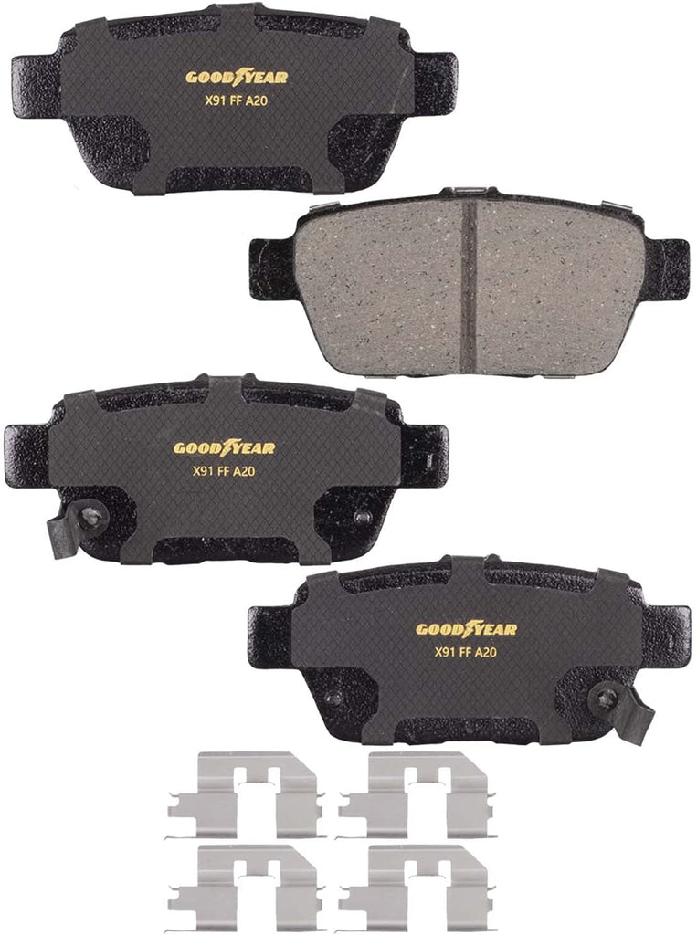 Premium Rear Brake Pads for 2009-2014 Acura TL 2006-2014 Honda Ridgeline D1103