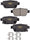 Premium Rear Brake Pads for 2009-2014 Acura TL 2006-2014 Honda Ridgeline D1103